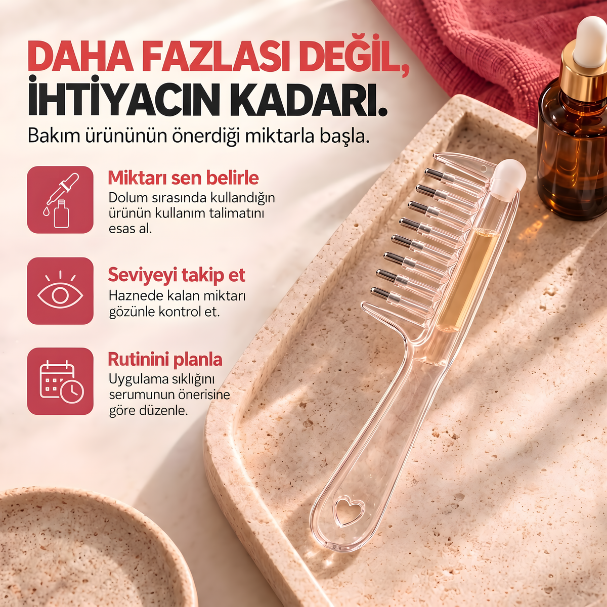 Yungseul™ Yağ ve Serum Uygulama Bakım Tarağı